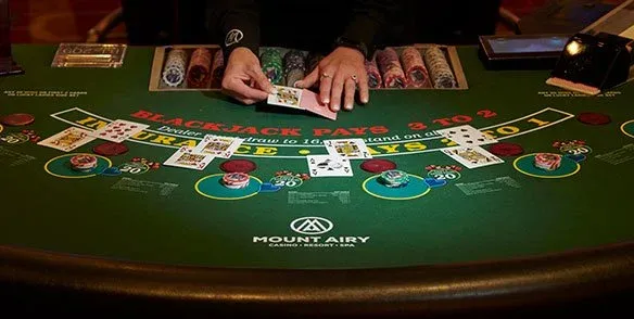 Elegant casino table setting